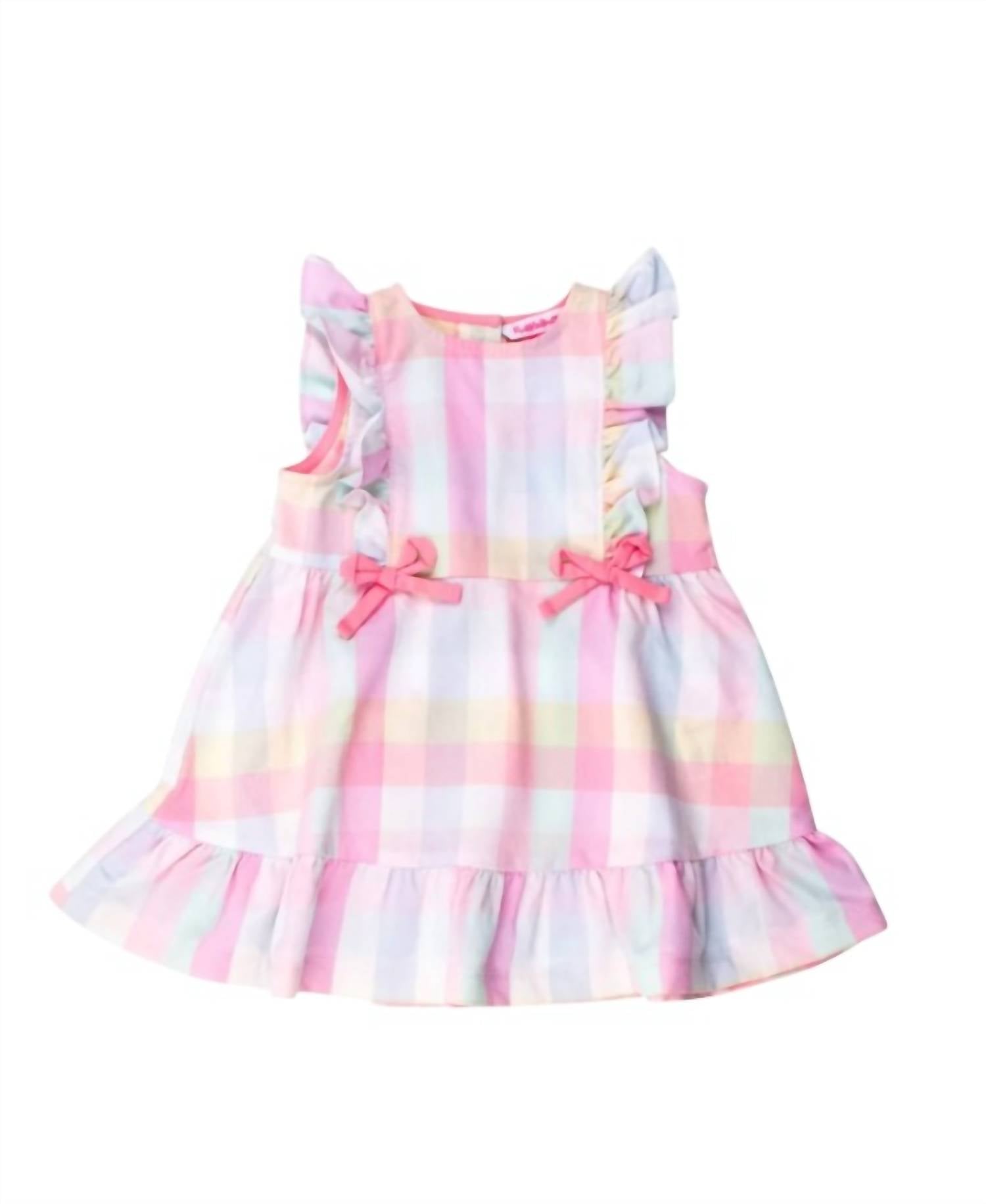 Детское платье-сарафан в клетку с бантом для девочки, разноцветное RuffleButts, мультиколор
Детское платье-сарафан в клетку с бантом для девочки, разноцветное RuffleButts, мультиколор