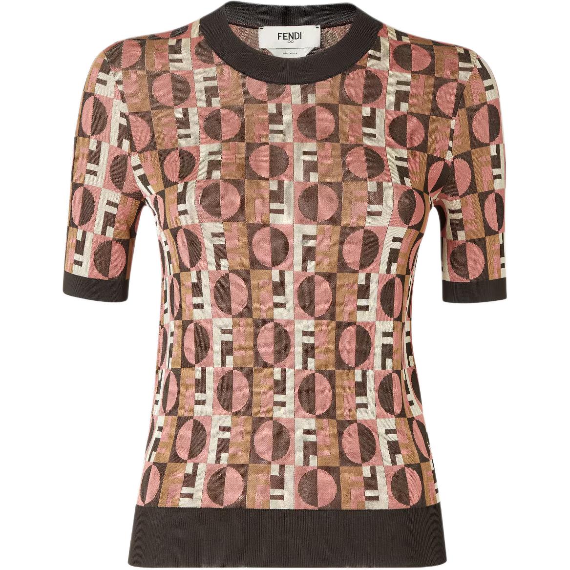 Джемпер с коротким рукавом ff jacquard FENDI, розовый
Джемпер с коротким рукавом ff jacquard FENDI, розовый