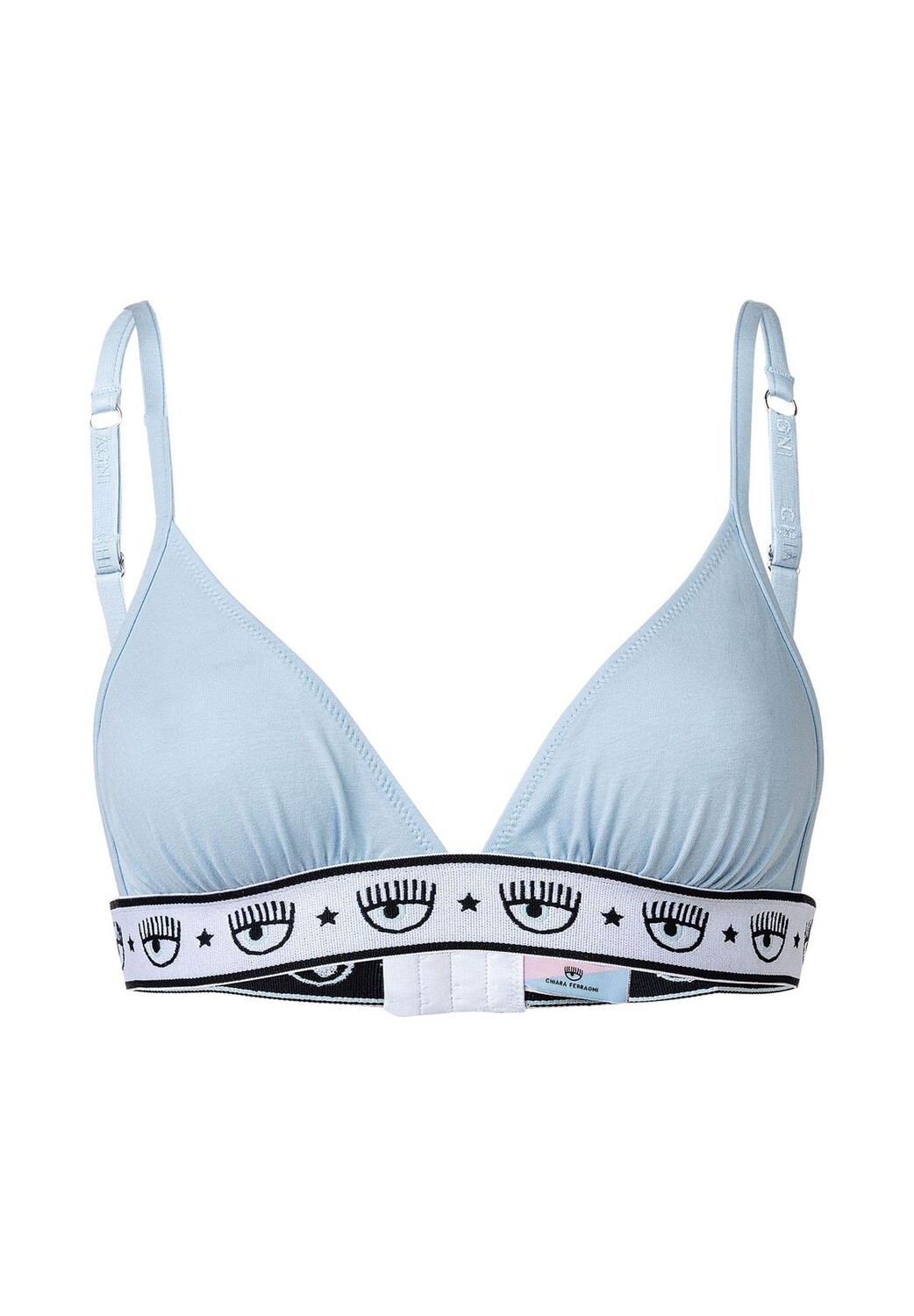 Женский бюстгальтер-треугольник, бралетт - без косточек, пояс с логотипом, хлопок стрейч CHIARA FERRAGNI, светло-синий
Женский бюстгальтер-треугольник, бралетт - без косточек, пояс с логотипом, хлопок стрейч CHIARA FERRAGNI, светло-синий