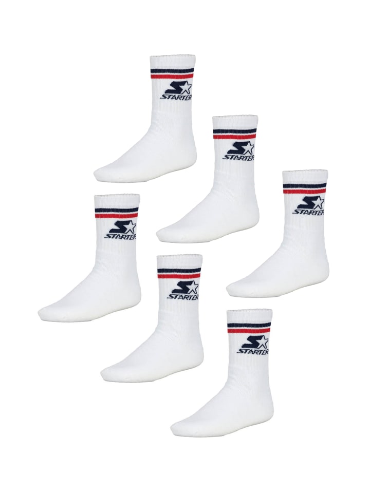 STARTER Комплект из 6 пар: мужские хлопковые теннисные носки с логотипом белого цвета
STARTER Комплект из 6 пар: мужские хлопковые теннисные носки с логотипом белого цвета