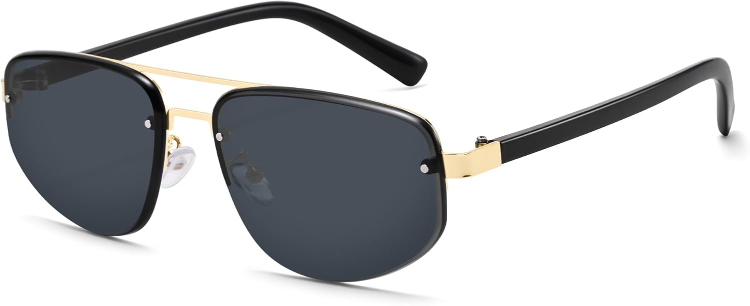 Солнцезащитные очки Pro Acme Retro Aviator для мужчин и женщин, с двойной перемычкой, легкие металлические солнцезащитные очки в винтажном стиле для вождения, Gold/Grey
Солнцезащитные очки Pro Acme Retro Aviator для мужчин и женщин, с двойной перемычкой, легкие металлические солнцезащитные очки в винтажном стиле для вождения, Gold/Grey