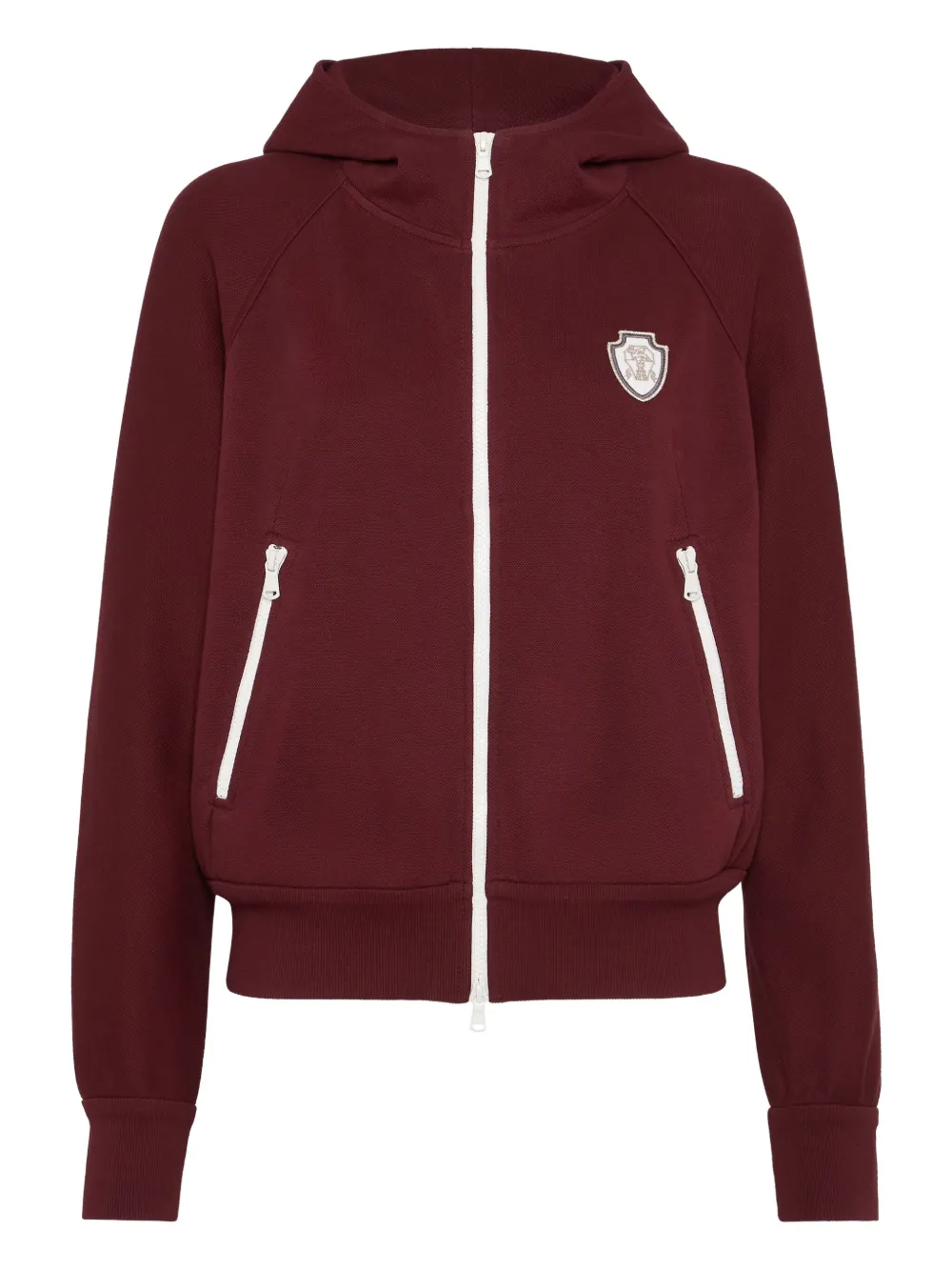 Худи на молнии с нашивкой-логотипом Brunello Cucinelli, красный
Худи на молнии с нашивкой-логотипом Brunello Cucinelli, красный