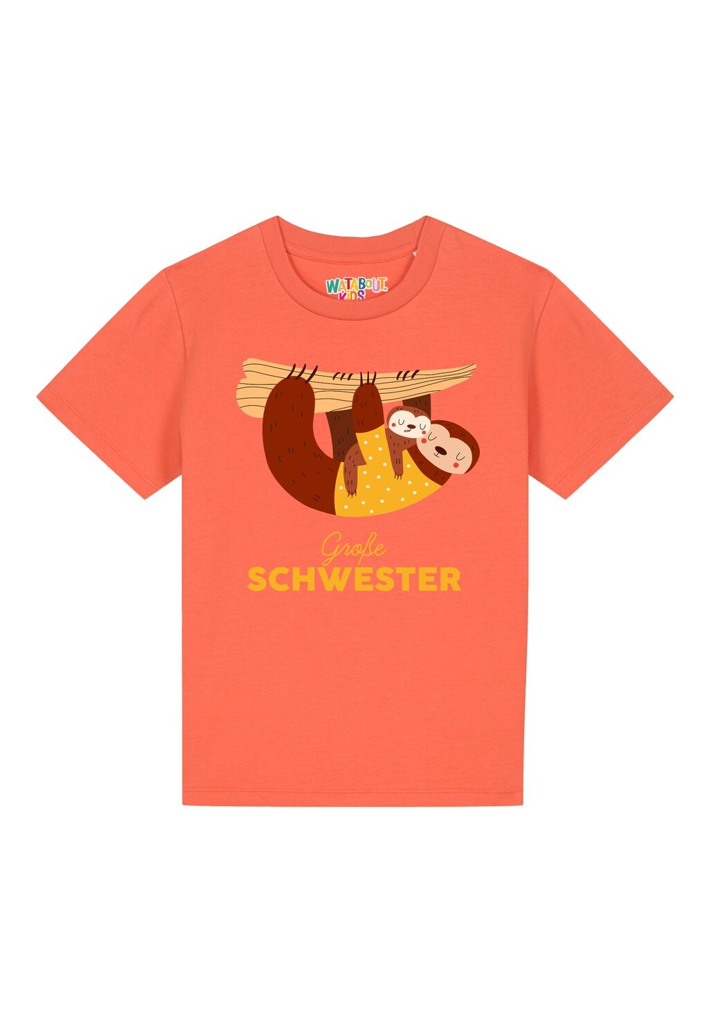 Принт на футболке Faultier Grosse Schwester watapparel, коралл
Принт на футболке Faultier Grosse Schwester watapparel, коралл