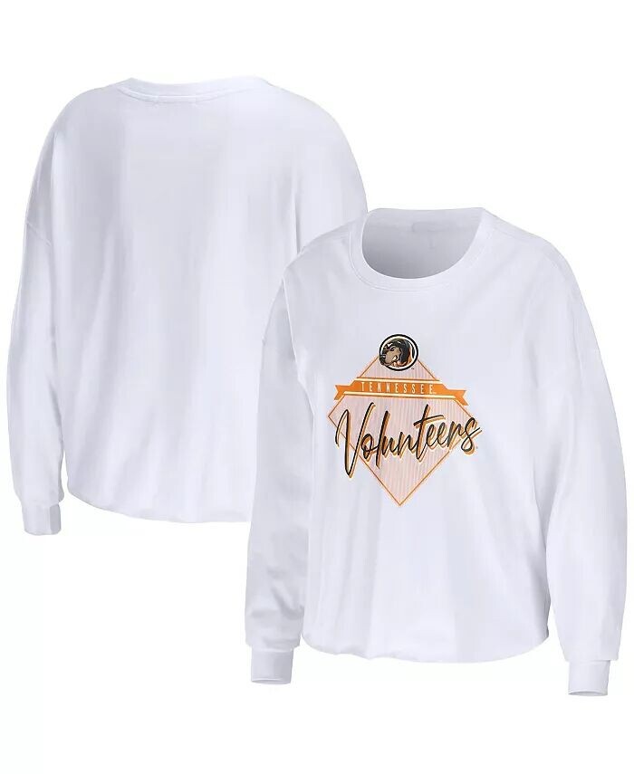 Женская белая укороченная футболка Tennessee Volunteers Diamond с длинными рукавами Wear By Erin Andrews
Женская белая укороченная футболка Tennessee Volunteers Diamond с длинными рукавами Wear By Erin Andrews
