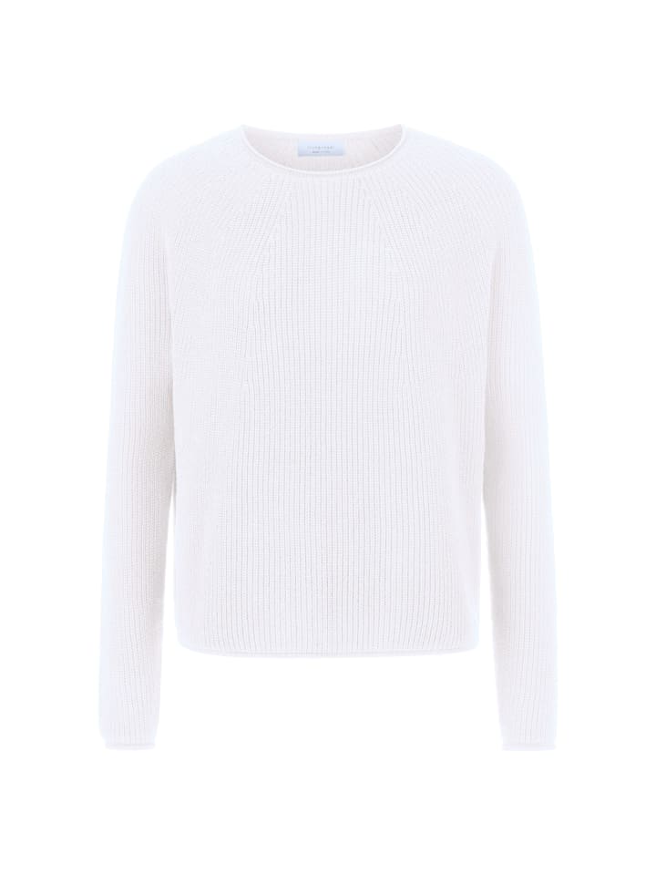 Тонкий ребристой вязки свитер жемчужно-белого цвета Rich & Royal
Тонкий ребристой вязки свитер жемчужно-белого цвета Rich & Royal