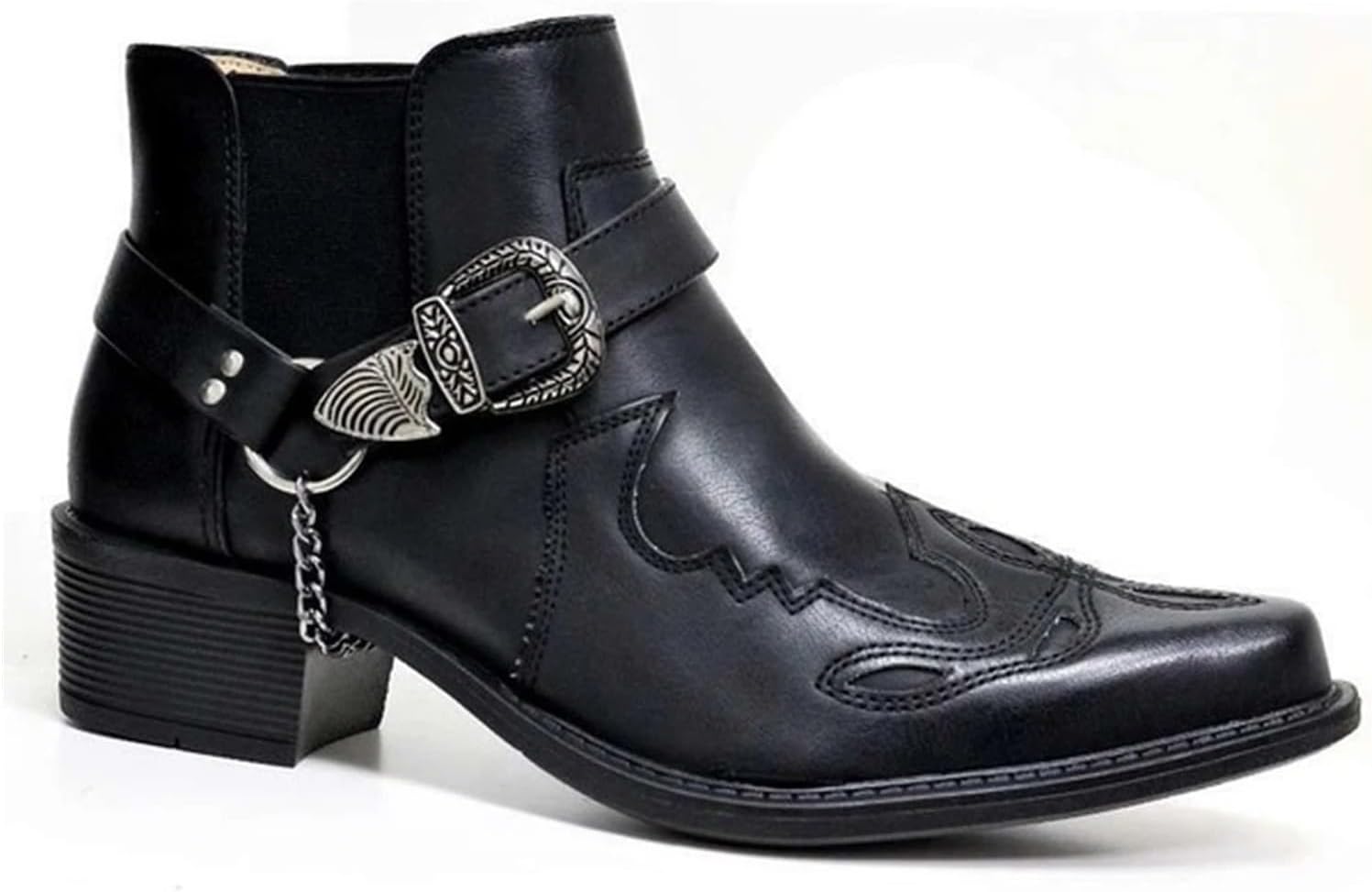 Мужские винтажные ковбойские сапоги с острым носком, модные западные сапоги с характерным ремешком и массивным каблуком, на слипоне Generic, черный
Мужские винтажные ковбойские сапоги с острым носком, модные западные сапоги с характерным ремешком и массивным каблуком, на слипоне Generic, черный