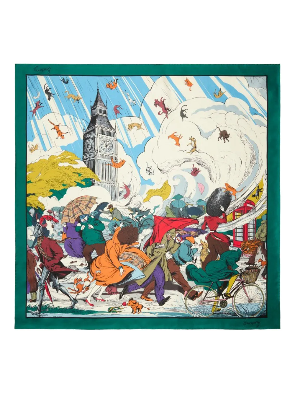 Шелковый шарф с сезонным принтом Burberry, зеленый
Шелковый шарф с сезонным принтом Burberry, зеленый