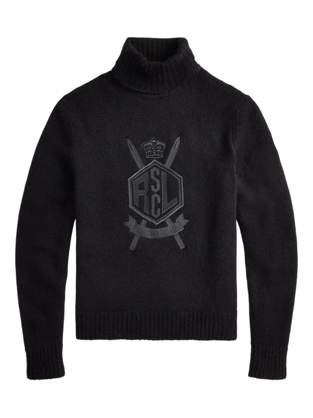 Пуловер с высоким воротником и вышивкой Ralph Lauren Purple Label, черный
Пуловер с высоким воротником и вышивкой Ralph Lauren Purple Label, черный