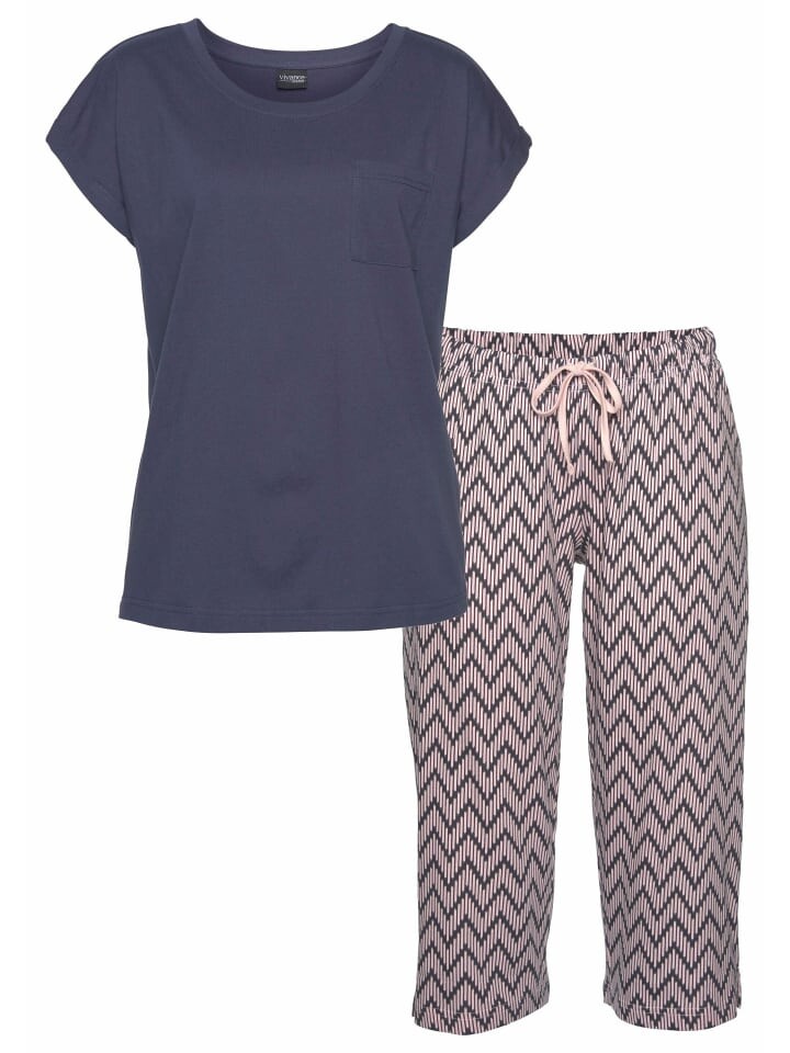 Пижама VIVANCE DREAMS Capri, цвет dunkelblau-hellrosa-gemustert
Пижама VIVANCE DREAMS Capri, цвет dunkelblau-hellrosa-gemustert