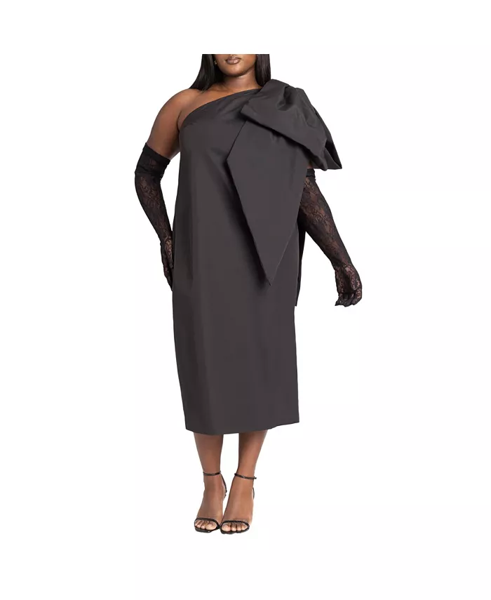 Платье-футляр больших размеров на одно плечо с бантом ELOQUII, черный
Платье-футляр больших размеров на одно плечо с бантом ELOQUII, черный