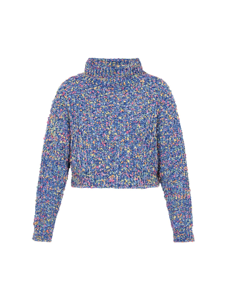 Женский свитер синего цвета с разноцветными вставками myMo
Женский свитер синего цвета с разноцветными вставками myMo