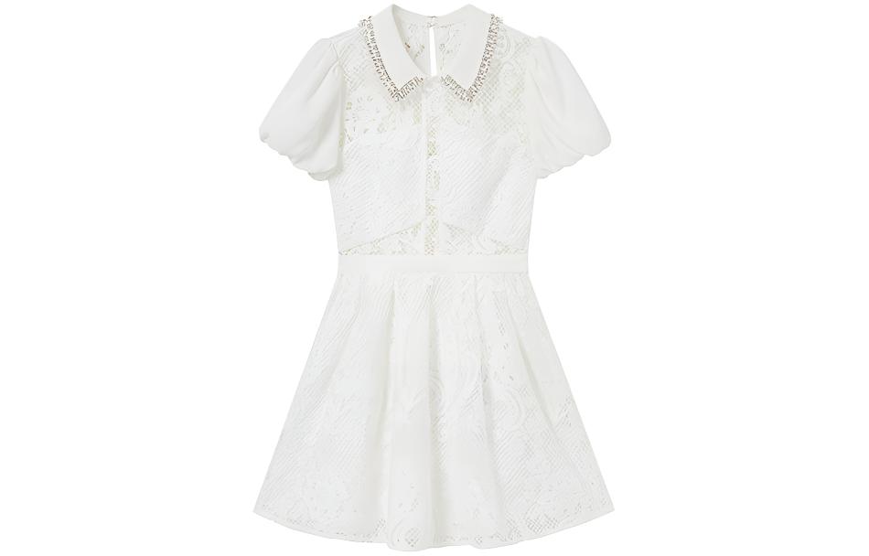 Женское платье с коротким рукавом Self portrait Self-portrait, слоновая кость
Женское платье с коротким рукавом Self portrait Self-portrait, слоновая кость