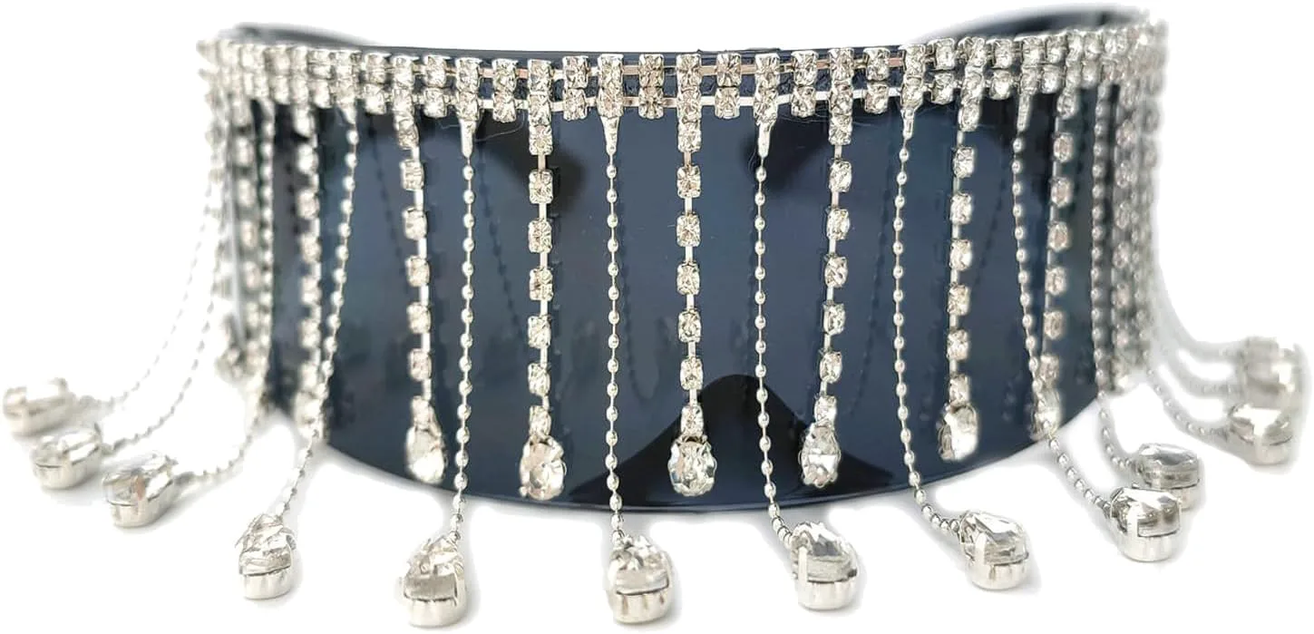 COTIA Большие солнцезащитные очки для женщин, роскошные модные солнцезащитные очки с кисточками, кристаллами и бриллиантами, в стиле панк, защитные очки, Black4
COTIA Большие солнцезащитные очки для женщин, роскошные модные солнцезащитные очки с кисточками, кристаллами и бриллиантами, в стиле панк, защитные очки, Black4