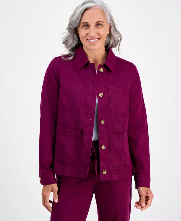 Миниатюрный жакет из твила Style & Co, красный
Миниатюрный жакет из твила Style & Co, красный