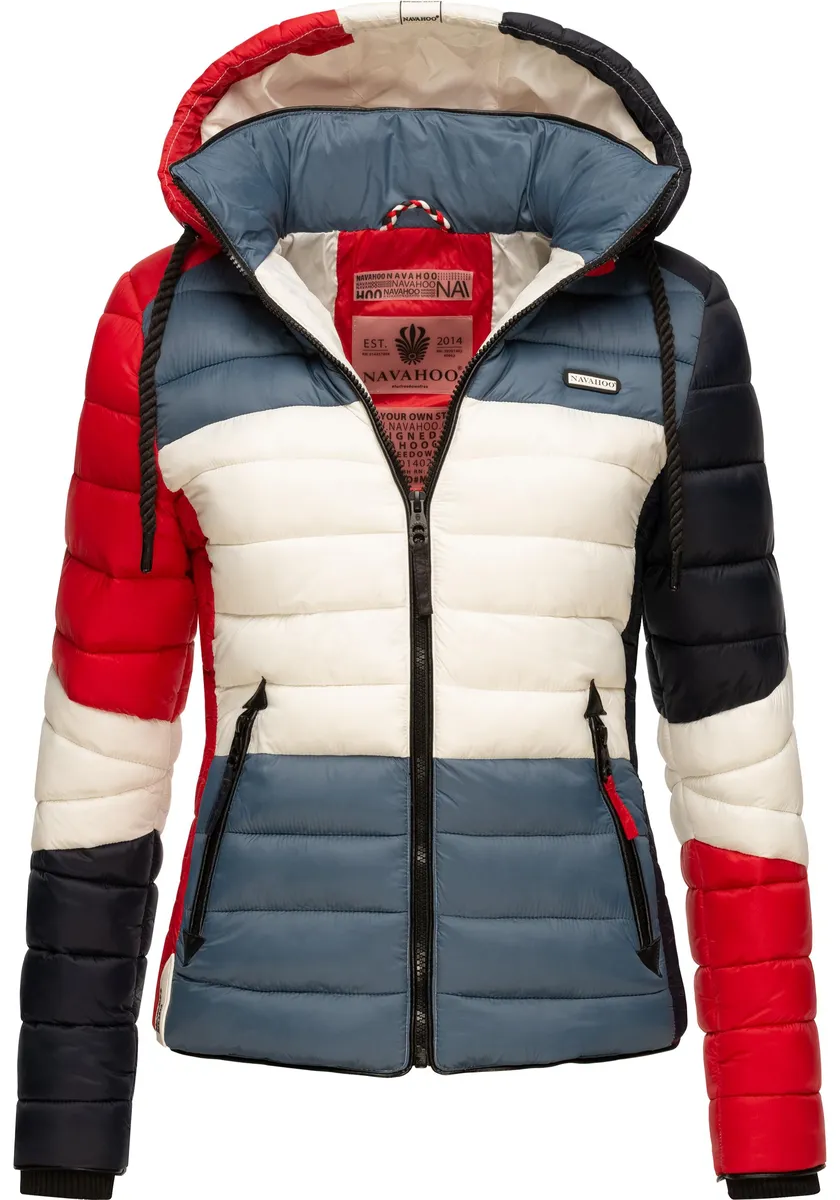 Стеганая куртка Navahoo "Lulana Multikulti", с капюшоном, легкая переходная куртка с капюшоном в стиле колор-блок, синий
Стеганая куртка Navahoo "Lulana Multikulti", с капюшоном, легкая переходная куртка с капюшоном в стиле колор-блок, синий
