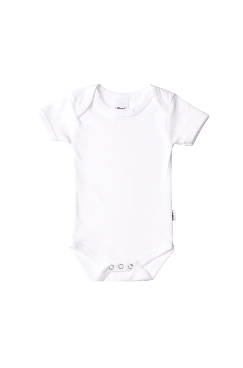 Боди Liliput с короткими рукавами "Белое", на практичных кнопках, белый 
Боди Liliput с короткими рукавами "Белое", на практичных кнопках, белый