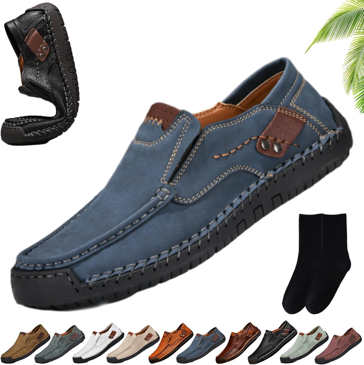 Мужские ручной работы кожаные удобные лоферы без шнурков, деловые повседневные мокасины, классические легкие нескользящие туфли и прогулок, для работы в офисе Xylawave, темно-синий
Мужские ручной работы кожаные удобные лоферы без шнурков, деловые повседневные мокасины, классические легкие нескользящие туфли и прогулок, для работы в офисе Xylawave, темно-синий