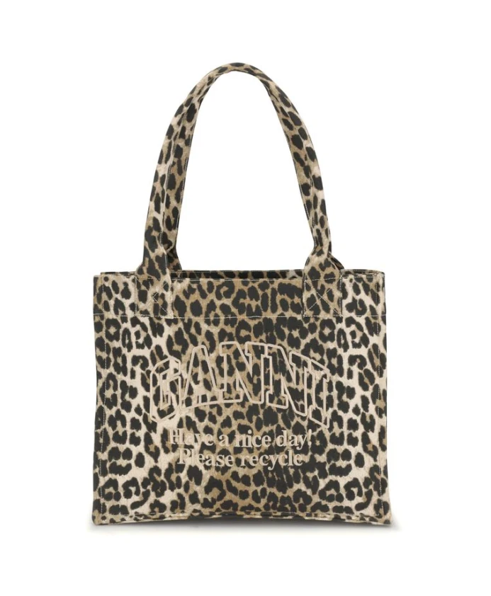 Сумка-Шоппер с леопардовым принтом Ganni, коричневый
Сумка-Шоппер с леопардовым принтом Ganni, коричневый