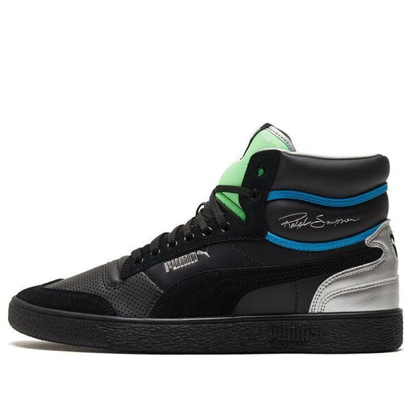 Кроссовки ralph sampson mid 'royal - black elektro green' Puma, черный 
Кроссовки ralph sampson mid 'royal - black elektro green' Puma, черный
