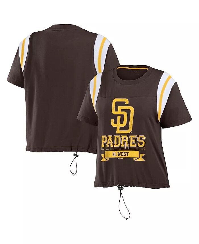 Женская коричневая рваная футболка с цветными блоками San Diego Padres Wear By Erin Andrews
Женская коричневая рваная футболка с цветными блоками San Diego Padres Wear By Erin Andrews