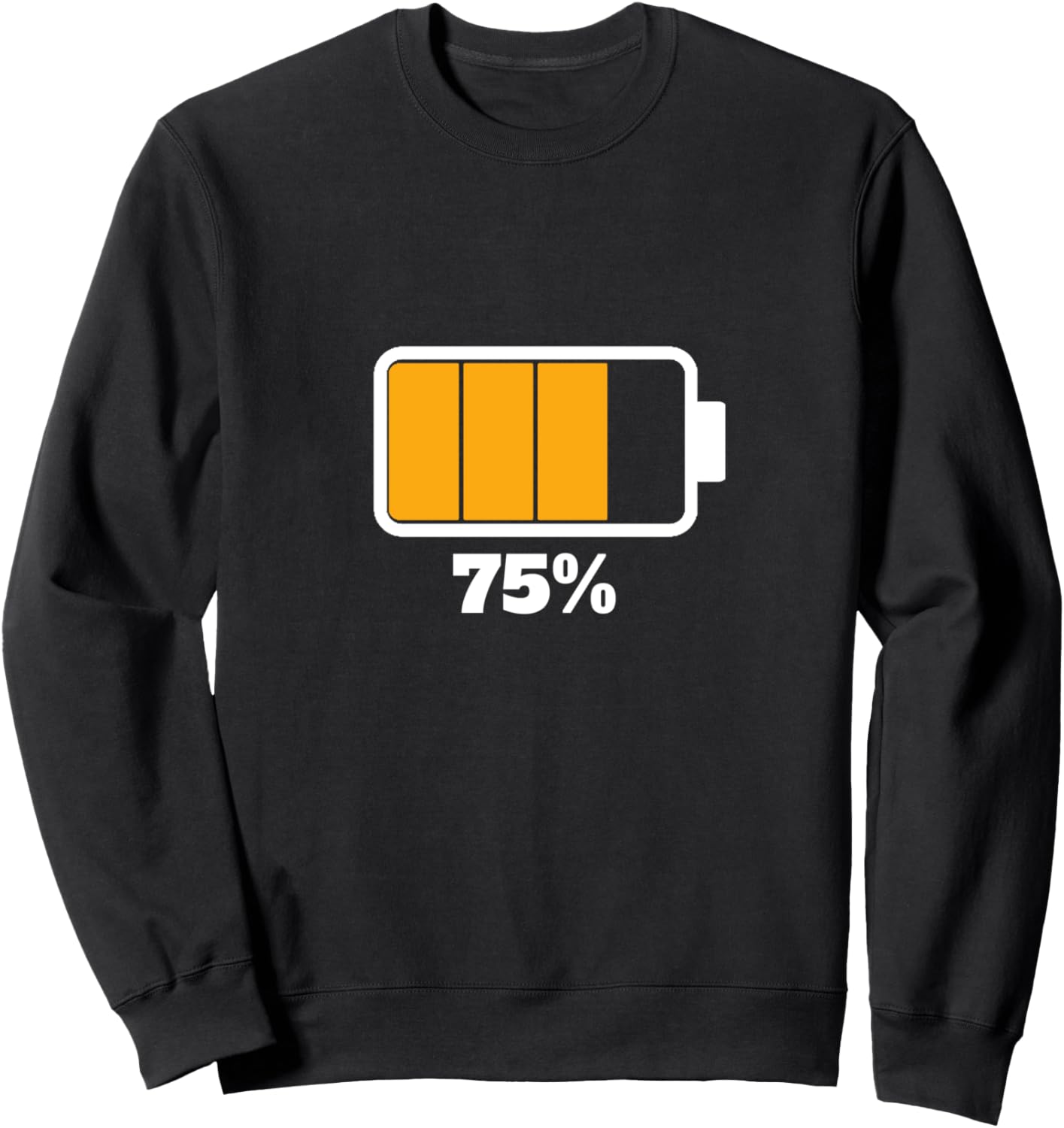 Заряд батареи 75% (75% осталось) Заряд батареи Полная толстовка с надписью «Заряд батареи низкий» Толстовка, черная Battery Low
Заряд батареи 75% (75% осталось) Заряд батареи Полная толстовка с надписью «Заряд батареи низкий» Толстовка, черная Battery Low