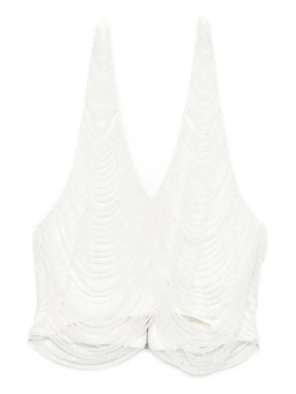 Топ с завязкой на шее и бахромой Giuseppe Di Morabito, белый
Топ с завязкой на шее и бахромой Giuseppe Di Morabito, белый