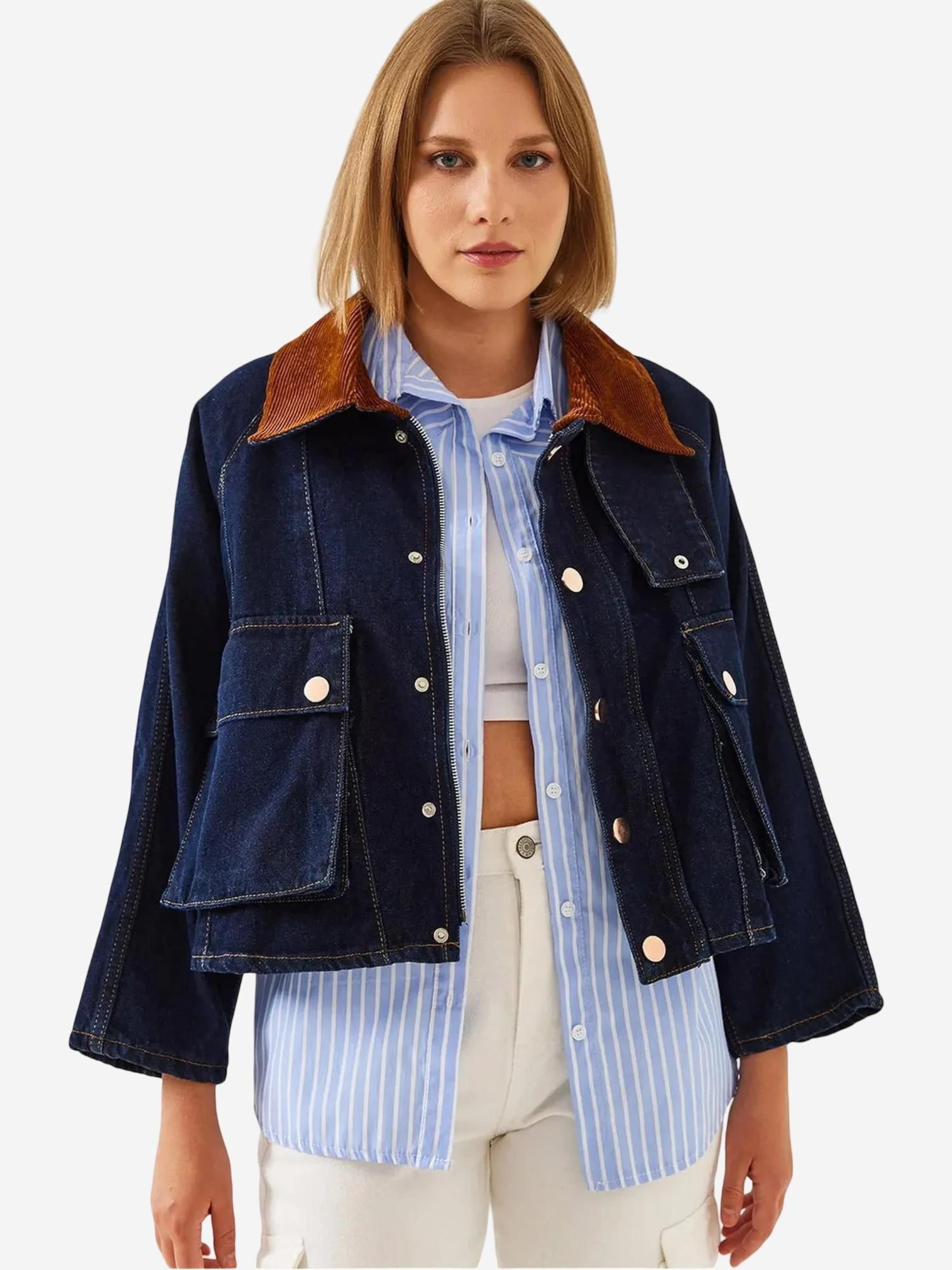 Bianco Lucci Куртка для межсезонья в синем дениме
Bianco Lucci Куртка для межсезонья в синем дениме