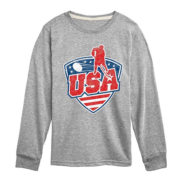 Футболка с длинным рукавом Boys 8-20 usa hockey Licensed Character, Athletic Heather
Футболка с длинным рукавом Boys 8-20 usa hockey Licensed Character, Athletic Heather