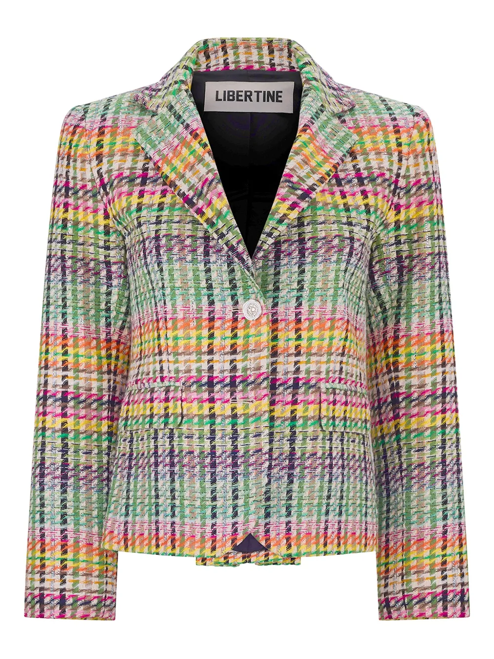 Однобортный пиджак в клетку Libertine, зеленый 
Однобортный пиджак в клетку Libertine, зеленый