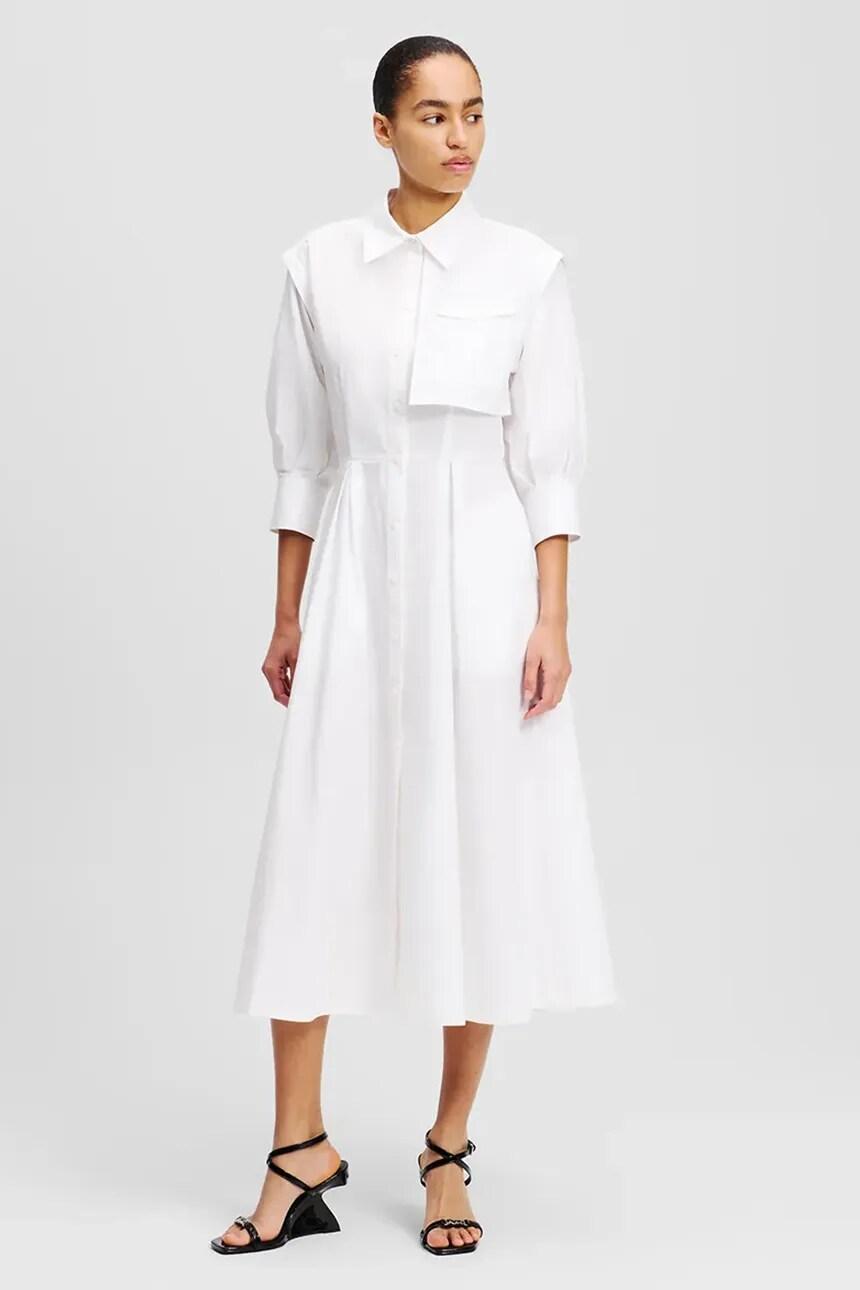 Хлопковое платье Karl Lagerfeld, белый
Хлопковое платье Karl Lagerfeld, белый