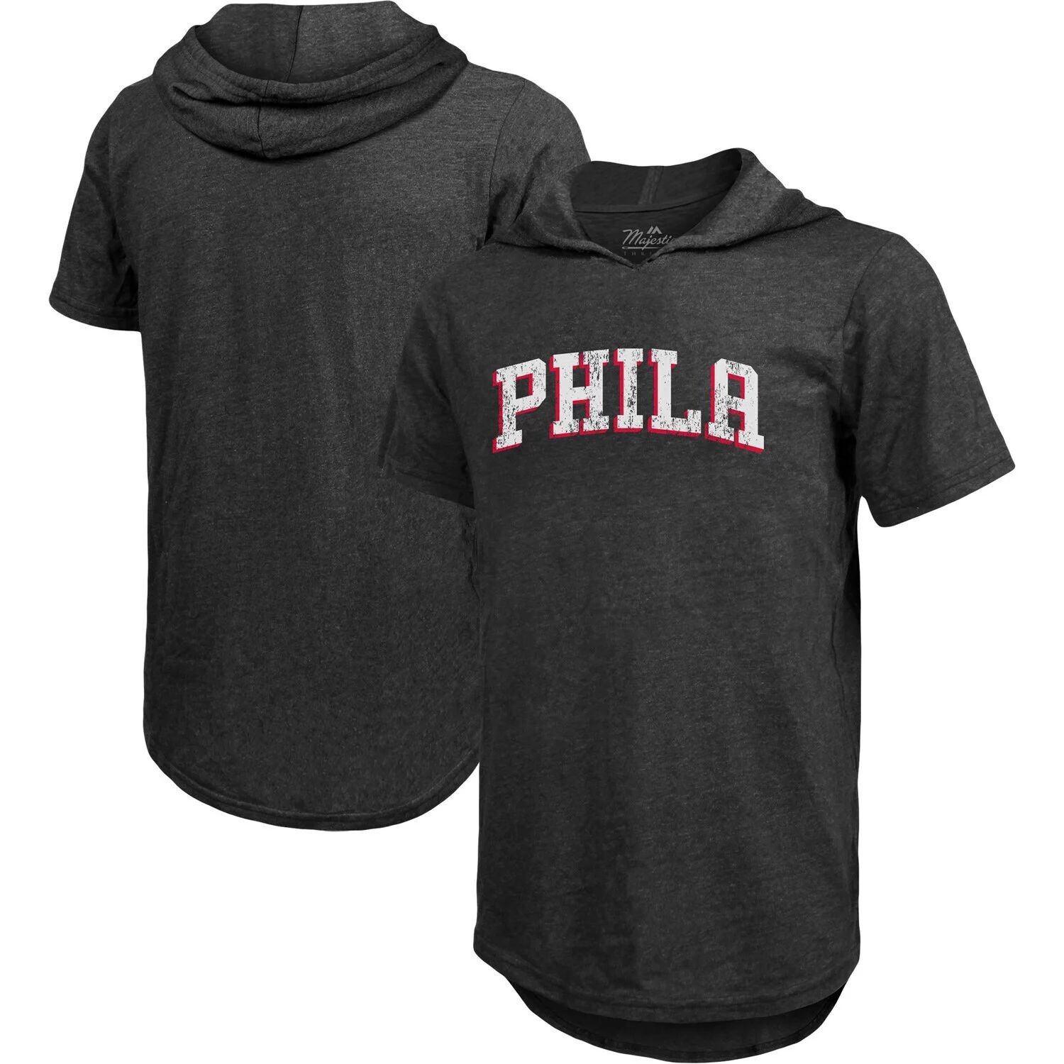 Мужская футболка с капюшоном Majestic Threads Heathered Black Philadelphia 76ers Wordmark Tri-Blend
Мужская футболка с капюшоном Majestic Threads Heathered Black Philadelphia 76ers Wordmark Tri-Blend