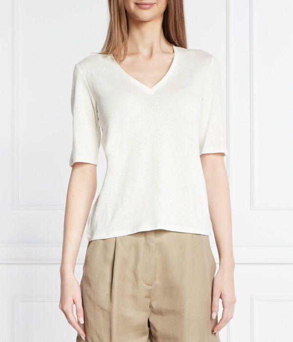 Футболка женская Weekend Maxmara льняная с V-образным вырезом, экрю
Футболка женская Weekend Maxmara льняная с V-образным вырезом, экрю