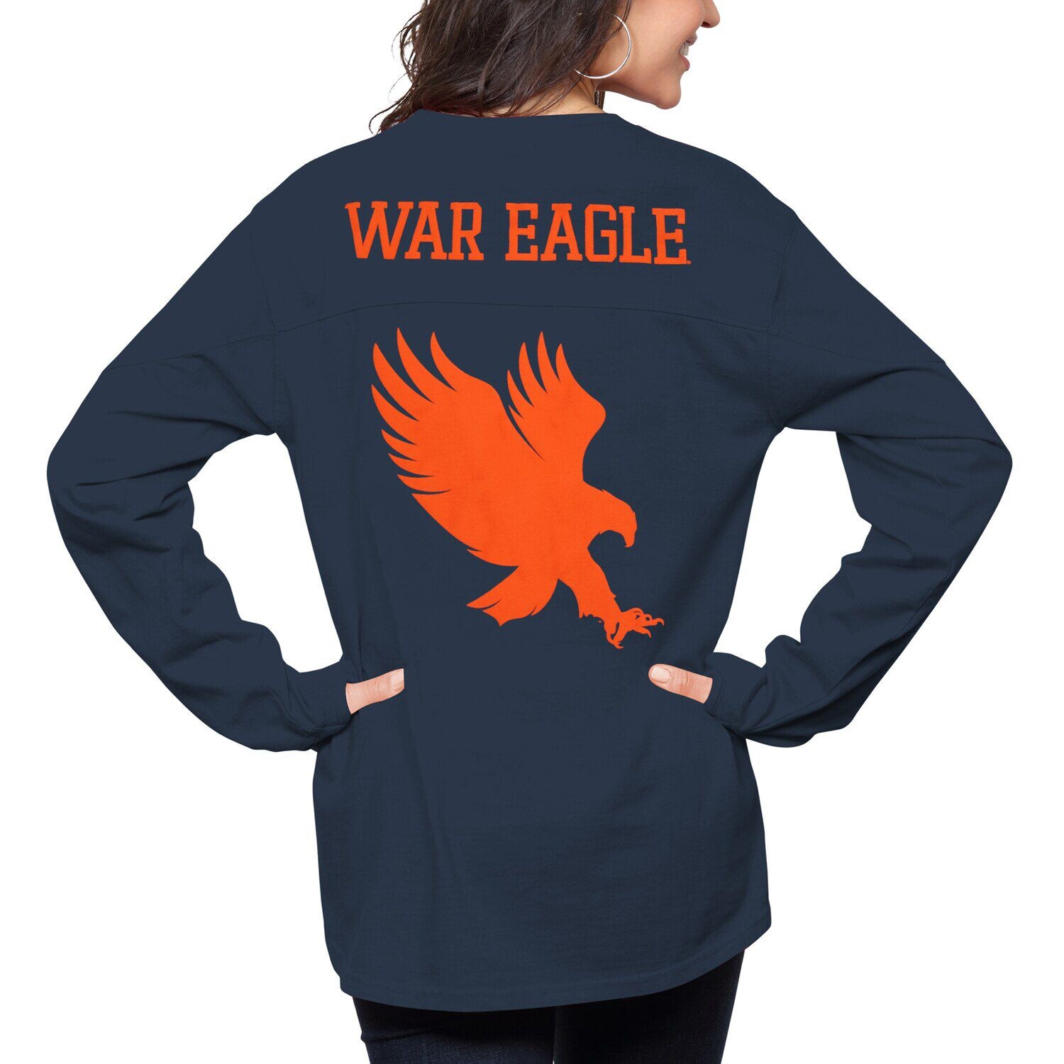 Женская футболка Pressbox Navy Auburn Tigers The Big Shirt, объемная футболка с длинным рукавом
Женская футболка Pressbox Navy Auburn Tigers The Big Shirt, объемная футболка с длинным рукавом
