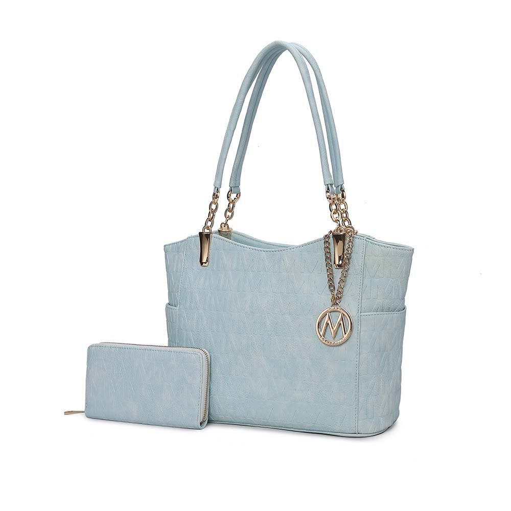 Allison сумка-тоут и кошелек из веганской кожи 2 в 1 MKF, светло-голубой
Allison сумка-тоут и кошелек из веганской кожи 2 в 1 MKF, светло-голубой