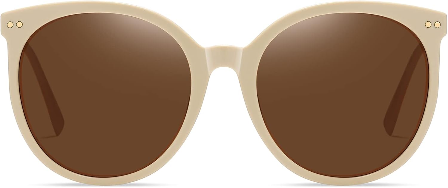 Женские солнцезащитные очки DUCO Oversized Polarized Sunglasses Trendy Mirrored Shades Retro Round Vintage Light Weight UV400 Sun Glasses W016, 34-beige Frame Brown Lens
Женские солнцезащитные очки DUCO Oversized Polarized Sunglasses Trendy Mirrored Shades Retro Round Vintage Light Weight UV400 Sun Glasses W016, 34-beige Frame Brown Lens
