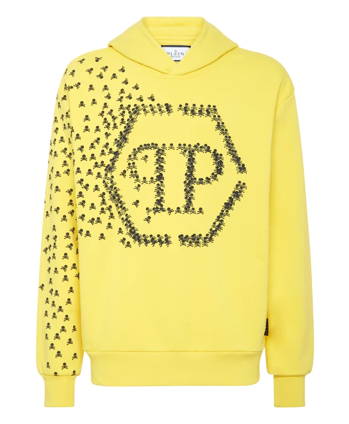 Толстовка с капюшоном и изображением черепа и костей. Philipp Plein, желтый
Толстовка с капюшоном и изображением черепа и костей. Philipp Plein, желтый