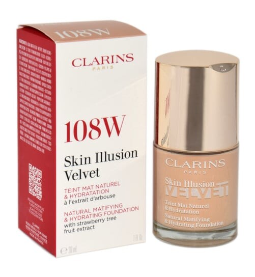 Тональный крем для лица 108 Вт, 30 мл Clarins, Skin Illusion Velvet Foundation 
Тональный крем для лица 108 Вт, 30 мл Clarins, Skin Illusion Velvet Foundation