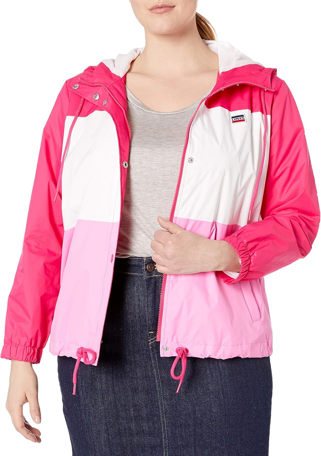 Женская ветровка-дождевик Levi's с капюшоном в стиле ретро, розово-белый
Женская ветровка-дождевик Levi's с капюшоном в стиле ретро, розово-белый