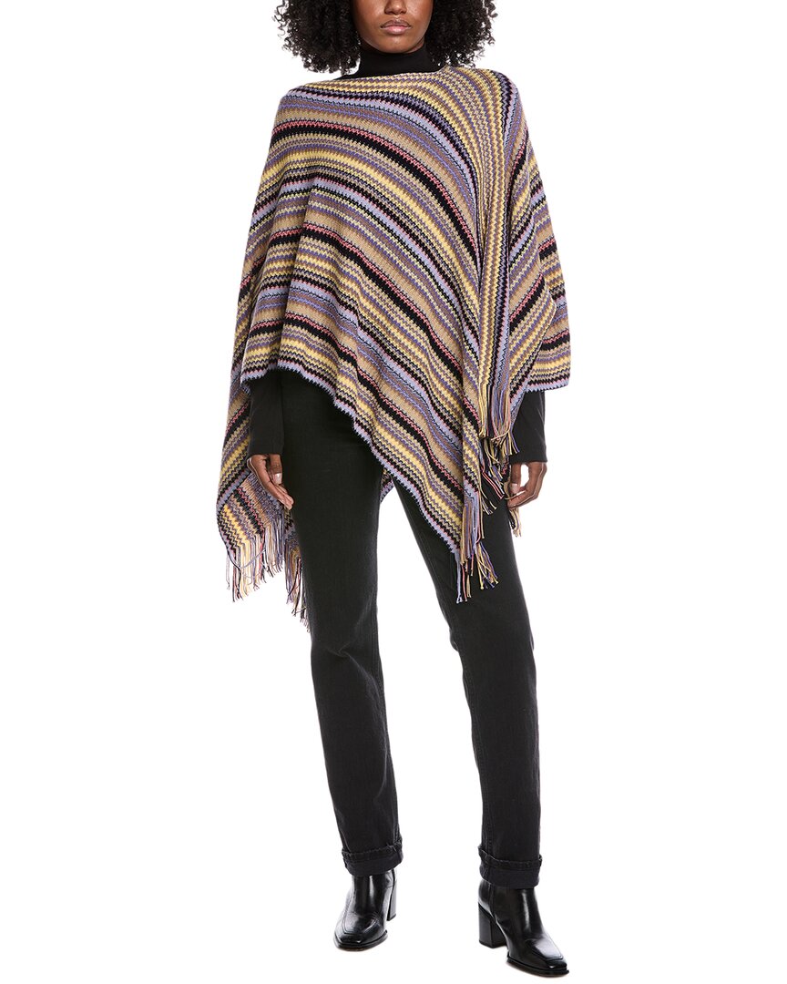 Пончо Missoni из шерстяной смеси, мультиколор
Пончо Missoni из шерстяной смеси, мультиколор