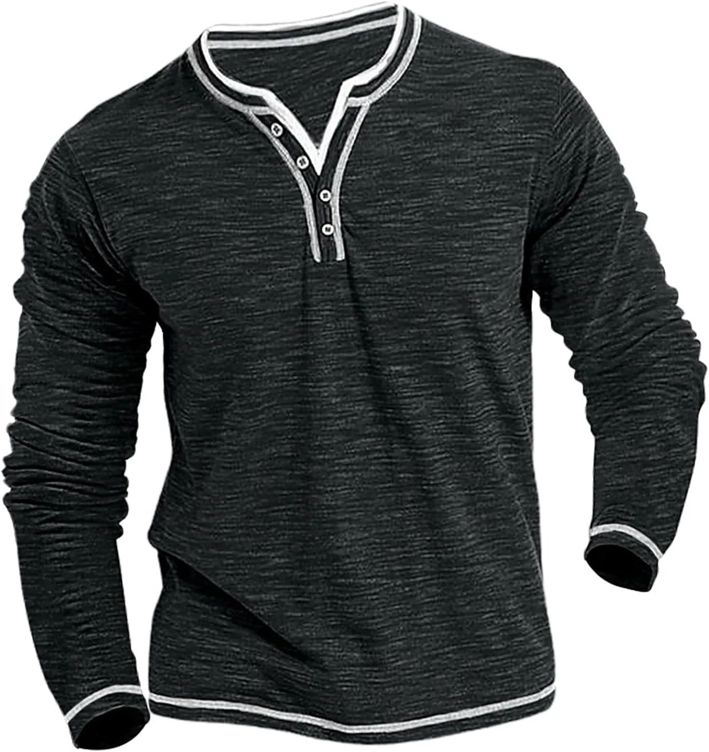 Мужская классическая рубашка хенли с длинным рукавом, V-образным вырезом и пуговицами, мягкая ткань, легкая и удобная
Мужская классическая рубашка хенли с длинным рукавом, V-образным вырезом и пуговицами, мягкая ткань, легкая и удобная