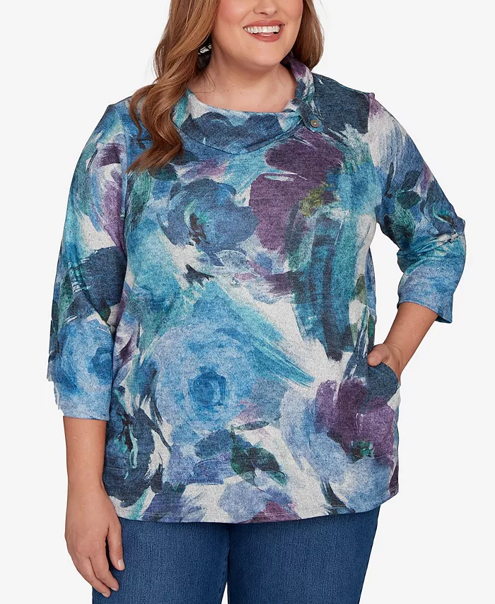 Классический топ с цветочным принтом и воротником-стойкой больших размеров Alfred Dunner, синий
Классический топ с цветочным принтом и воротником-стойкой больших размеров Alfred Dunner, синий