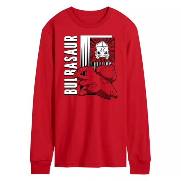 Мужская футболка с длинным рукавом и принтом Bulbasaur Licensed Character, красный
Мужская футболка с длинным рукавом и принтом Bulbasaur Licensed Character, красный