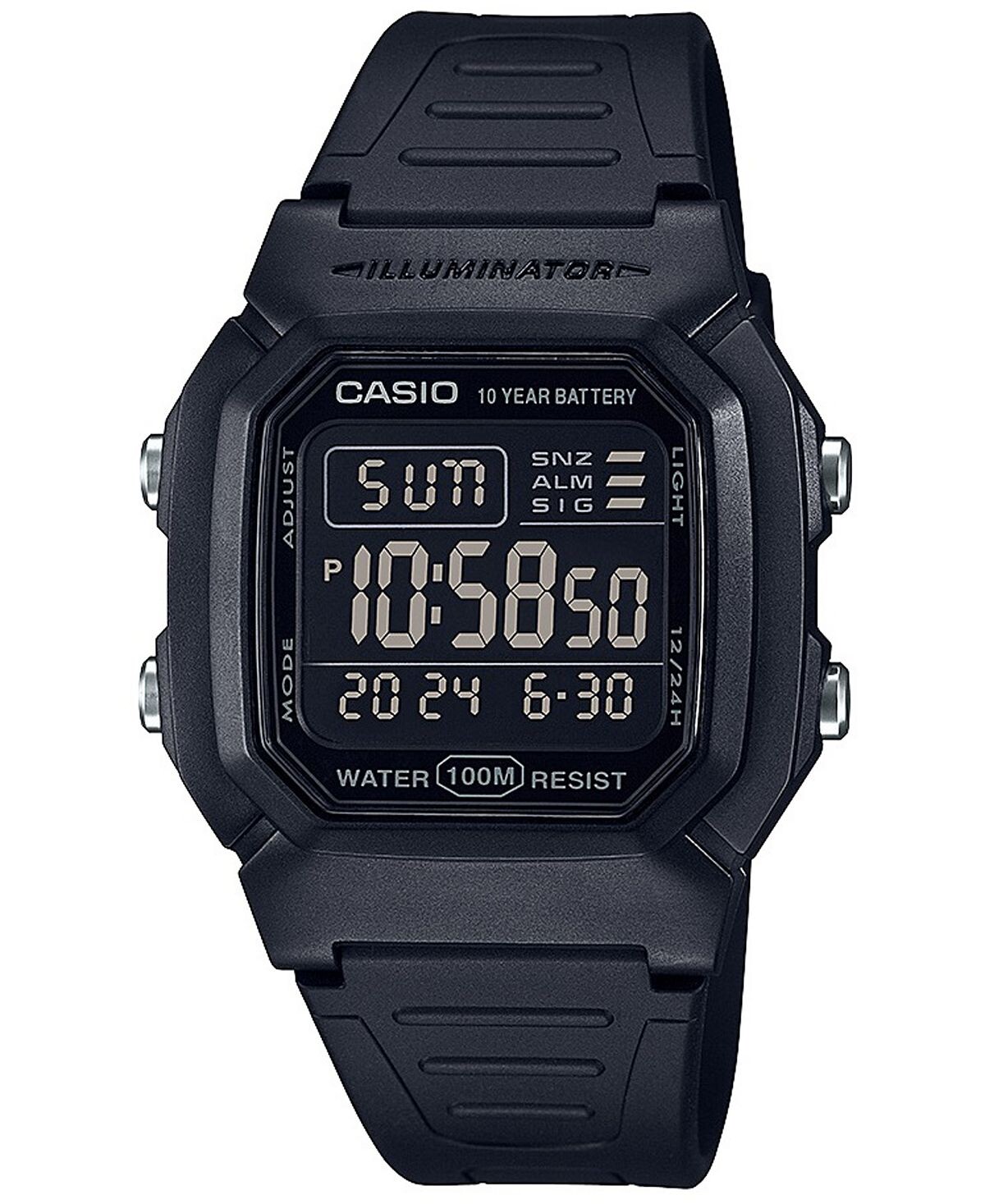 Мужские цифровые часы Blackout с черным полимерным ремешком, 36,8 мм Casio
Мужские цифровые часы Blackout с черным полимерным ремешком, 36,8 мм Casio