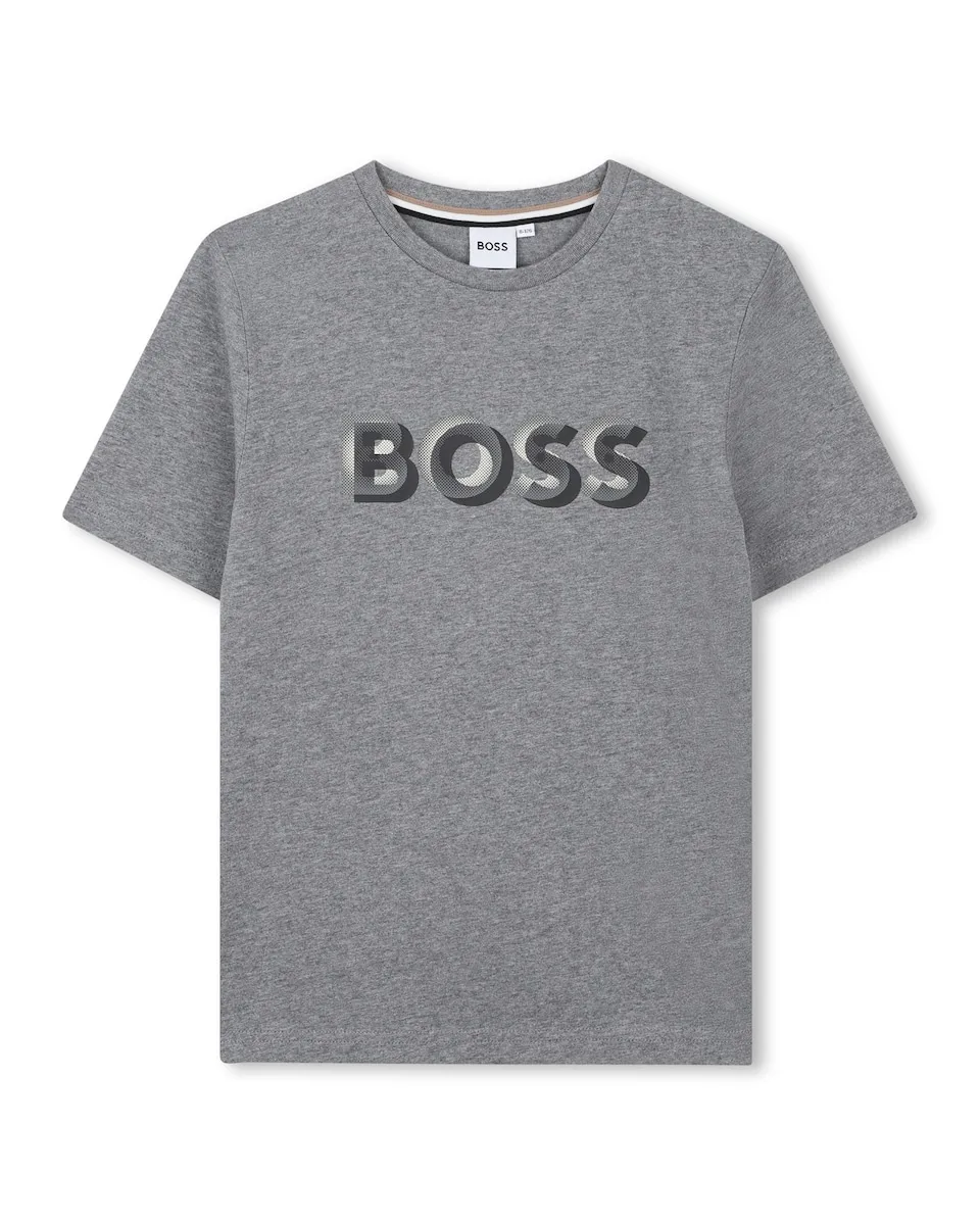 Детская хлопковая футболка с логотипом спереди BOSS Kidswear, темно-серый
Детская хлопковая футболка с логотипом спереди BOSS Kidswear, темно-серый