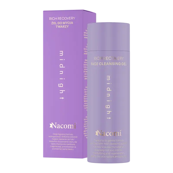 Увлажняющий гель для умывания лица, 140 мл Nacomi Rich recovery midnight
Увлажняющий гель для умывания лица, 140 мл Nacomi Rich recovery midnight