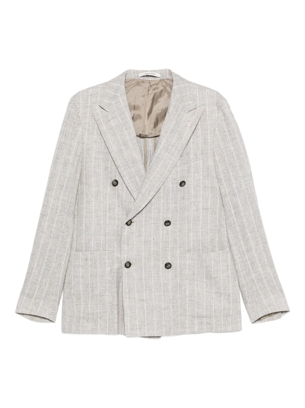 Двубортный пиджак в полоску Tagliatore, бежевый
Двубортный пиджак в полоску Tagliatore, бежевый