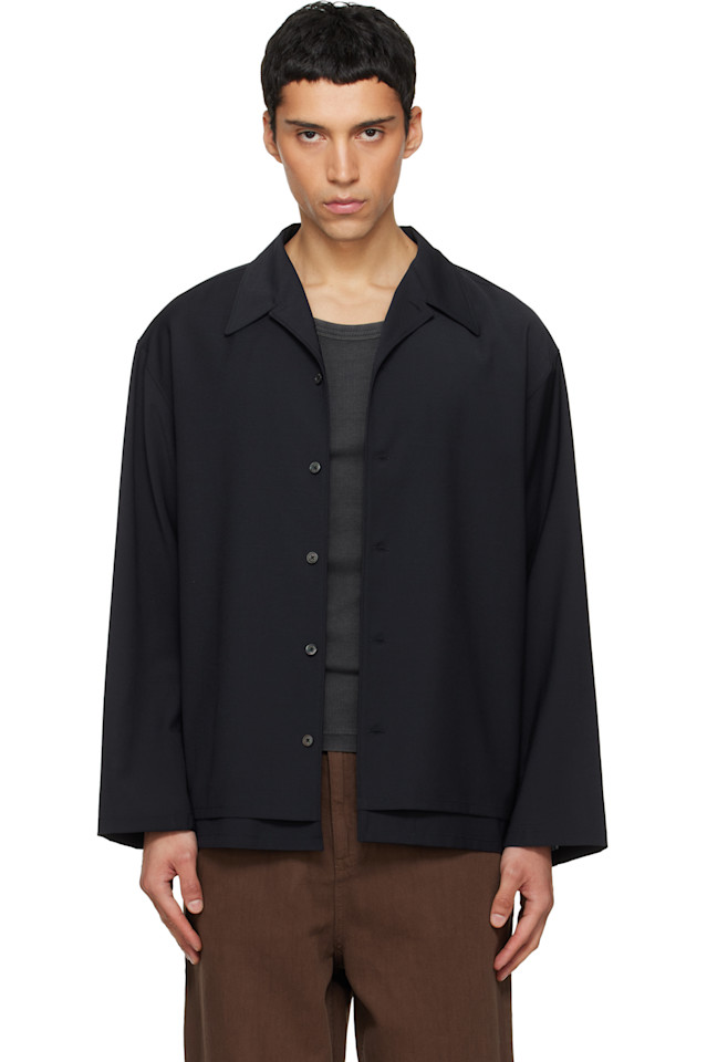 Рубашка с двухслойным открытым воротником Le17Septembre, темно-синий
Рубашка с двухслойным открытым воротником Le17Septembre, темно-синий