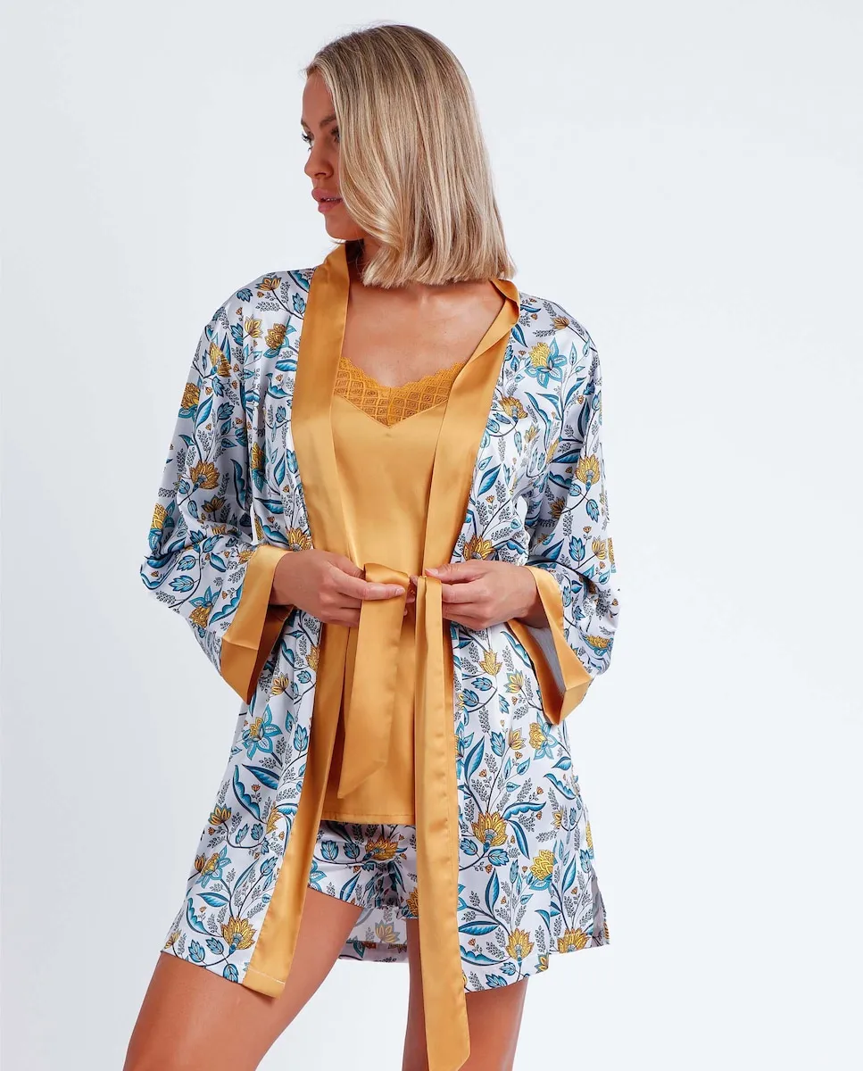 Женский сатиновый халат с длинными рукавами Admas, горчичный
Женский сатиновый халат с длинными рукавами Admas, горчичный