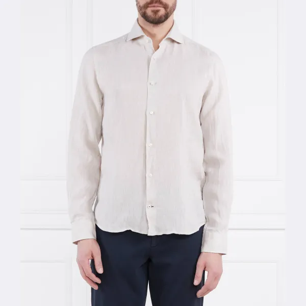 Льняная рубашка стандартного кроя Oscar Jacobson, бежевый
Льняная рубашка стандартного кроя Oscar Jacobson, бежевый