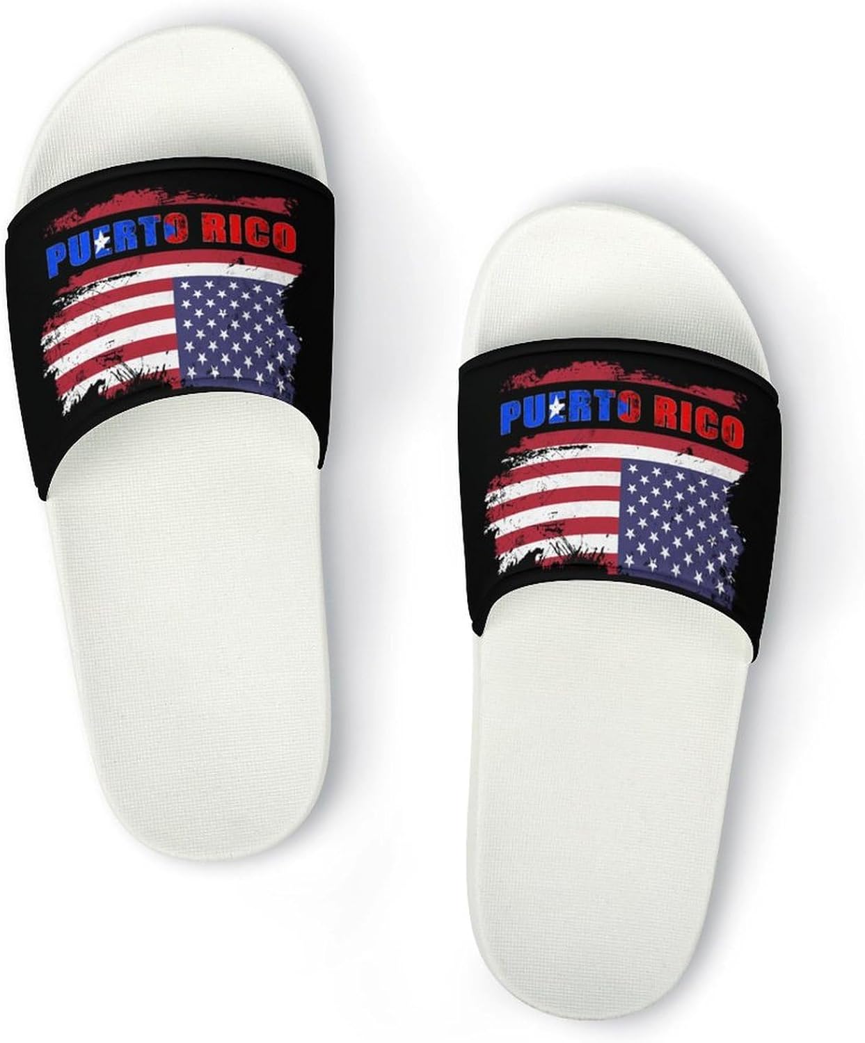 Тапочки с флагом Пуэрто-Рико и американским флагом, для душа, домашние тапочки, быстросохнущие, противоскользящие, для ванной и бассейна, для женщин и мужчин, ПВХ Amoewccr, белый
Тапочки с флагом Пуэрто-Рико и американским флагом, для душа, домашние тапочки, быстросохнущие, противоскользящие, для ванной и бассейна, для женщин и мужчин, ПВХ Amoewccr, белый